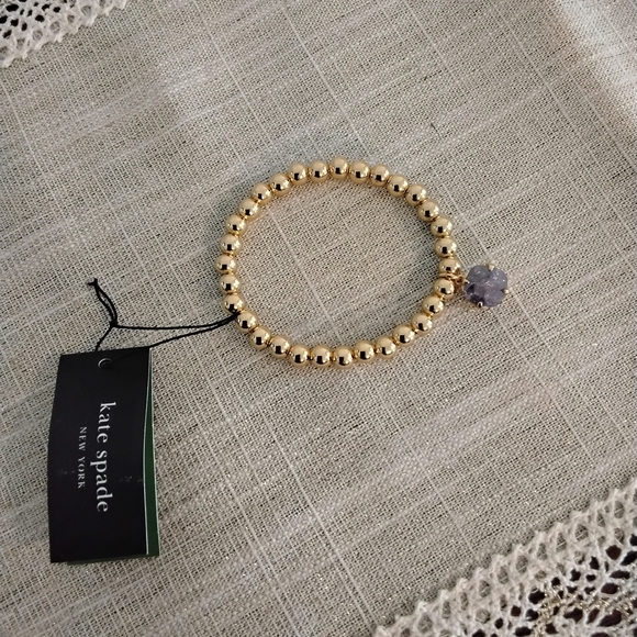 Kate Spade Gold Bracelet with Lavender Quartz - Picture 2 of 3